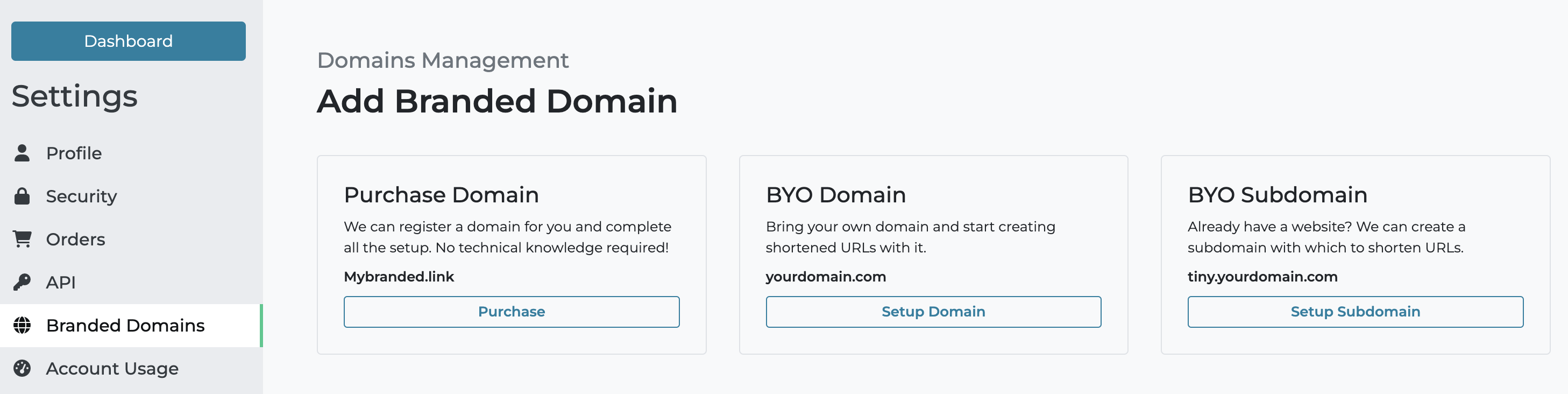 How to shorten URLs using your domain TinyURL